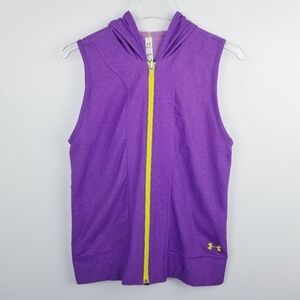 Under Armour Girl's Reversible Zip-Up Sleeveless Hoodie Jacket NWT